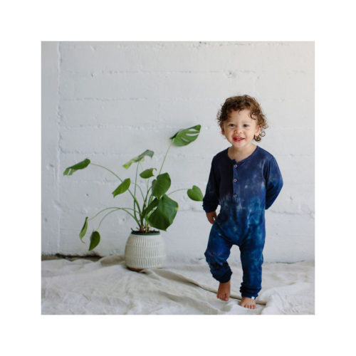 LITTLE MOON SOCIETY COBALT ANDERSON ONESIE - KIDS CURATED APPAREL