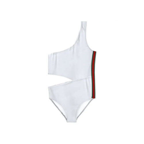 STELLA COVE WHITE SIDE CUT SWIMSUIT - KIDS CURATED APPAREL