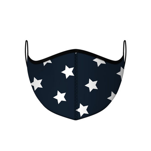 TOP TRENZ BLACK AND WHITE STARS MASK - KIDS CURATED APPAREL