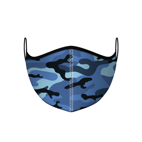 TOP TRENZ BLUE CAMO MASK - KIDS CURATED APPAREL