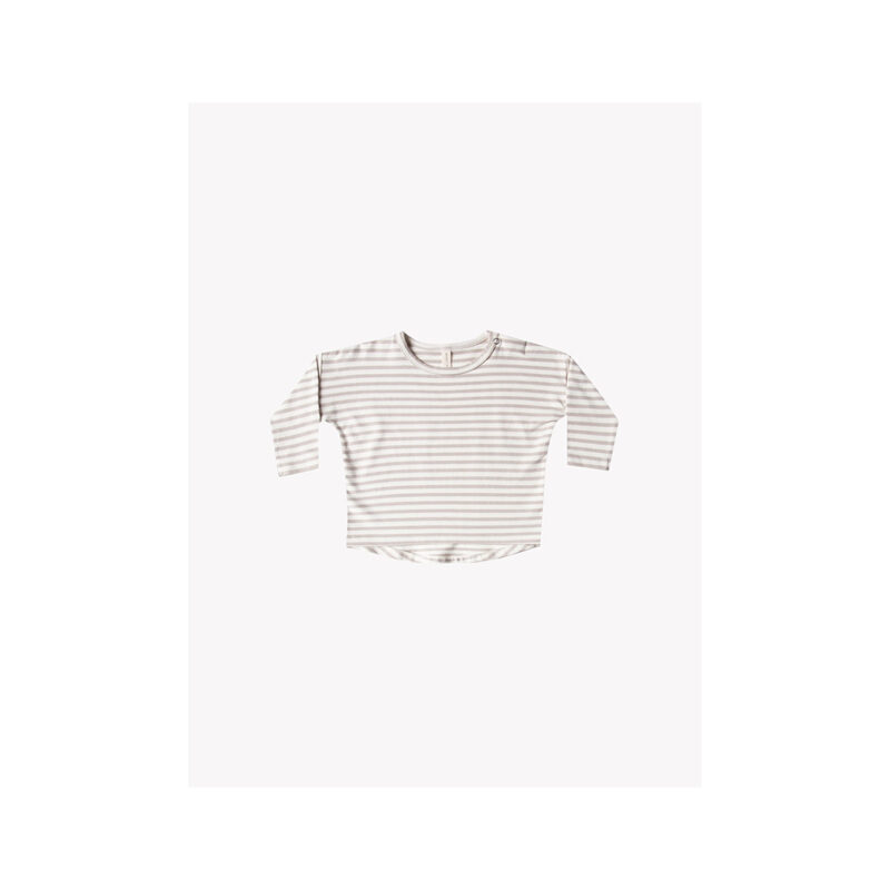 QUINCY MAE FOG STRIPE TWO PIECE SET - KIDS CURATED APPAREL