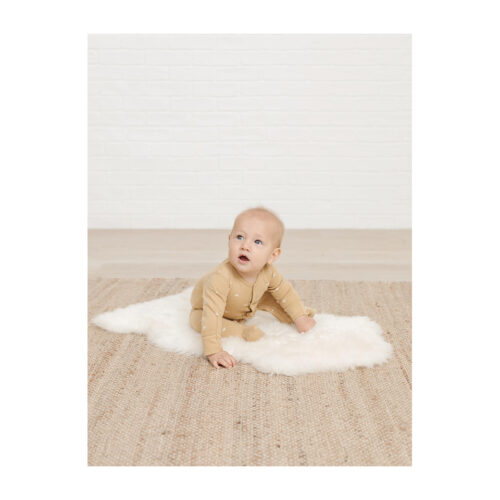 QUINCY MAE HONEY FULL SNAP FOOTIE - KIDS CURATED APPAREL