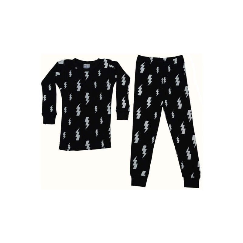 BABY STEPS LIGHTNING BOLT THERMAL PAJAMAS - KIDS CURATED APPAREL