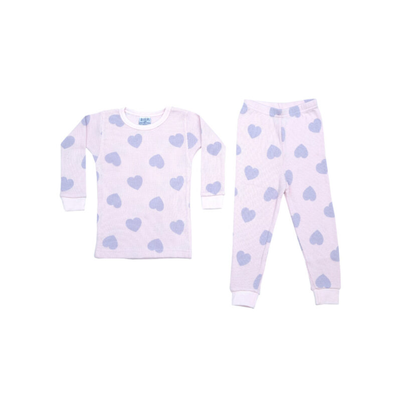 BABY STEPS PINK AND LILAC HEART PAJAMAS - KIDS CURATED APPAREL
