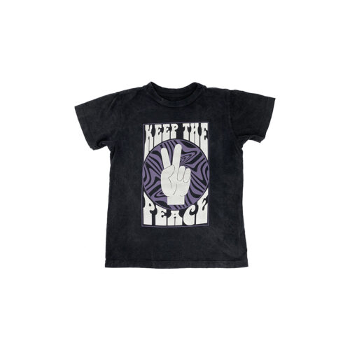 TINY WHALES KEEP THE PEACE TEE - KIDS CURATED APPAREL