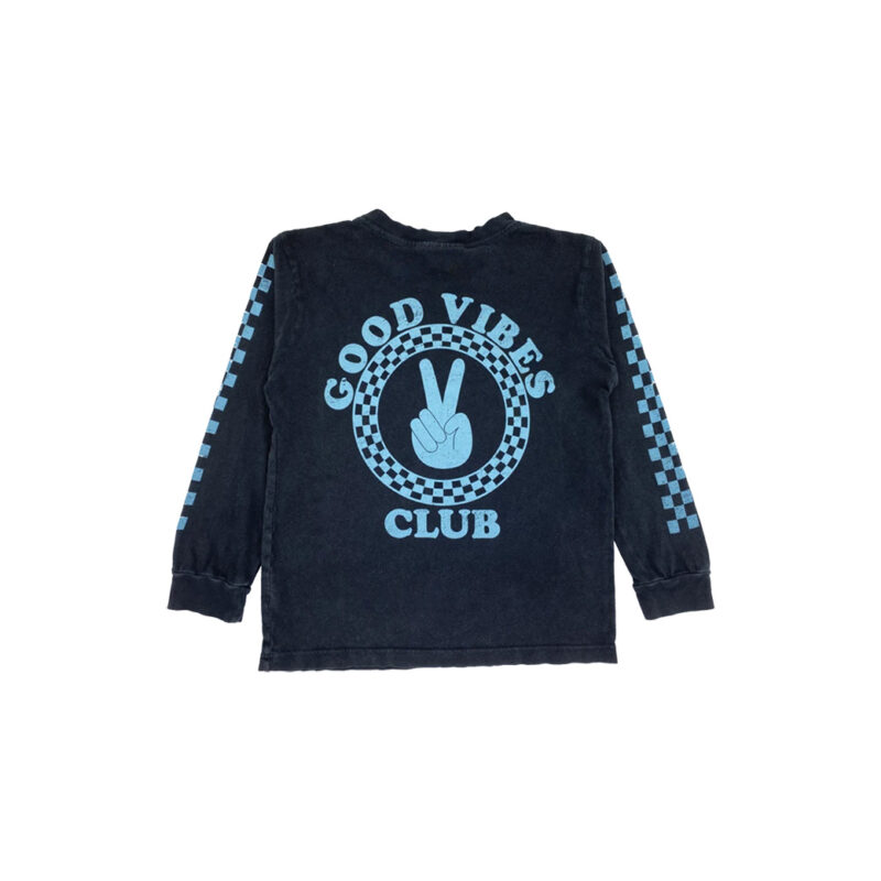 TINY WHALES GOOD VIBES CLUB LONG SLEEVE TEE - KIDS CURATED APPAREL