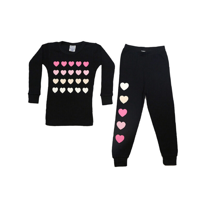 BABY STEPS MULTI HEART THERMAL PAJAMAS - KIDS CURATED APPAREL