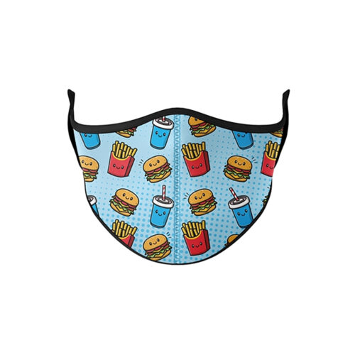 TOP TRENZ FAST FOOD FACE MASK - KIDS CURATED APPAREL