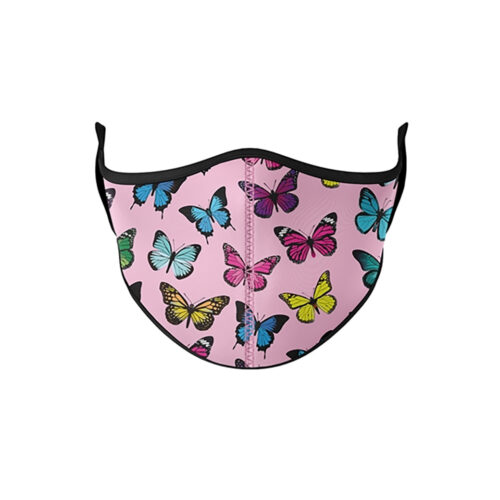 TOP TRENZ PINK BUTTERFLY FACE MASK - KIDS CURATED APPAREL