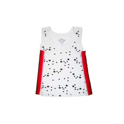 T2LOVE MINI STAR OMBRE TRIM CROPPED TANK - KIDS CURATED APPAREL