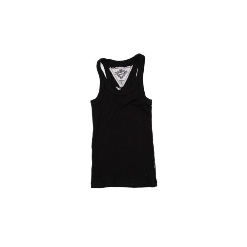T2LOVE BASIC BLACK RIBBED TANK - KIDS CURATED APPAREL