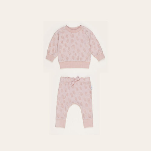 HUXBABY ROSE ANIMAL PLAY SWEATSUIT - KIDS CURATED APPAREL