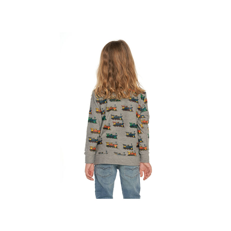 CHASER KIDS VINTAGE TRAINS LONG SLEEVE TEE - KIDS CURATED APPAREL