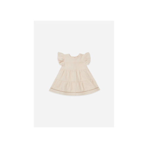 QUINCY MAE NATURAL SHORT-SLEEVE BELLE DRESS - KIDS CURATED APPAREL